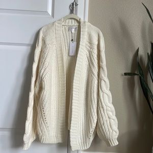 Line & Dot Oversized Cardigan